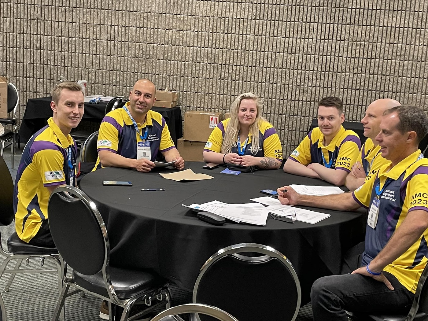 From the left: Andreas Fosse, SFF Sweden, Marcio Martins, SITEMA Portugal, Tiril Kristiansen, PR for NFO Norway, William Fredriksen, Alternate team member, NFO Norway, Paal Erik Falang, NFO Norway, David Kemp, ALAEA Australia. Not on the photo: Cameron Lampley, AMFA USA. 